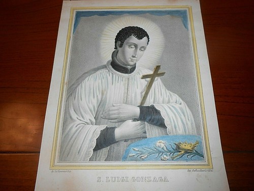 1840 litografia san luigi - litografia,